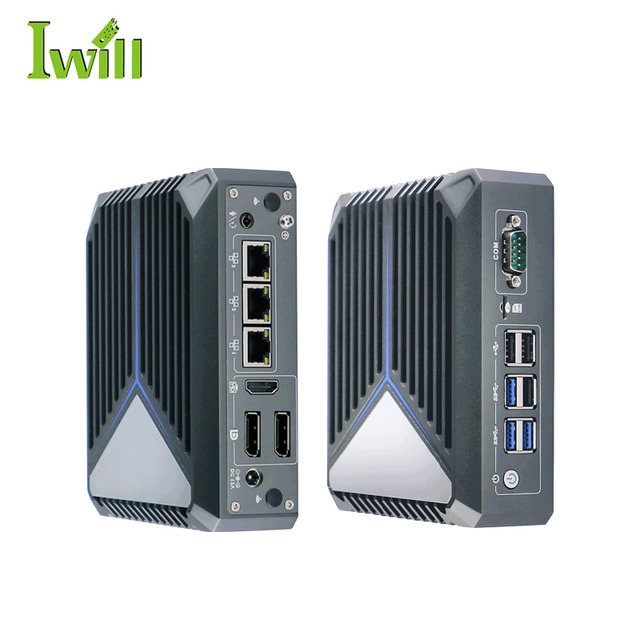 Mini Computer J6412 Rugged Mini Pc X86 3 Ethernet Fanless Mini PC Support 5G WIFI