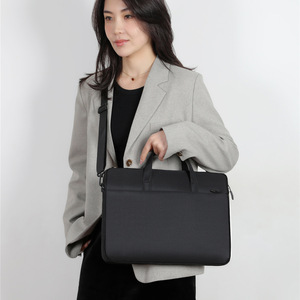 Sac à bandoulière pour ordinateur portable en nylon imperméable, mallette de travail portable, durable, grande capacité, antichoc, compatible - Product Image 6