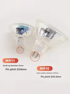 Bombilla Halógena de Cuarzo MR16 de Copa Grande, Luz Amarilla, 12V 20W/35W/50W, Base GU5.3 - Product Image 2