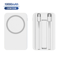 Batterie Externe Magnétique Ultra-Fine 10000 mAh, Chargeur Sans Fil Portable avec Prise Type-C pour Recharger les Téléphones Mobiles
