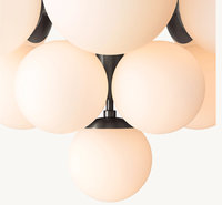 Elégante suspension boule de verre en laiton blanc chaud pour hôtel de taille moyenne maisons mobiles restaurants bureaux espaces de chambre courant alternatif
