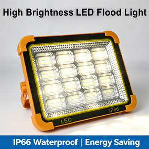 Fari Solari ad Alta Potenza, Illuminazione di Emergenza IP66 Impermeabile, Batteria al Litio Portatile, <span class=keywords><strong>Lampada</strong></span> <span class=keywords><strong>Solare</strong></span> da Campeggio con <span class=keywords><strong>Ricarica</strong></span> USB - Product Image 1