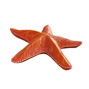 Sculpture d'étoile de mer en fibre de verre, décoration de jardin extérieure, forme animale peinte, à poser au sol - Product Image 3