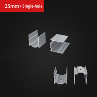 Bande LED néon en aluminium aéronautique 6063 T5, 1515, avec clips de fixation flexibles, clips à fente en aluminium, traitement par perçage