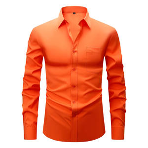 Chemise <span class=keywords><strong>blanche</strong></span> professionnelle pour homme, <span class=keywords><strong>veste</strong></span>, pull, t-shirt à manches longues, coupe slim, couleur unie avec col polo - Product Image 2