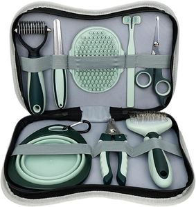 Wholesale Comb <b>Brush</b> Nail Clippers Collapsible Bowl Ttoothbrush Cat Dog <b>Pet</b> Grooming Tools - Product Image 1
