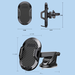 Support de téléphone universel pour tableau de bord de voiture à rotation de <span class=keywords><strong>270</strong></span> degrés, support de téléphone portable pour grille d'aération avec coussin en gel adhésif lavable <span class=keywords><strong>et</strong></span> résistant - Product Image 3