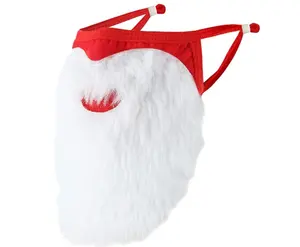 หน้ากากปาร์ตี้แฟชั่นผ้าฝ้าย3D พิมพ์ได้,หน้ากากซานตาคลอสปรับได้สำหรับผู้ใหญ่หน้ากากคริสต์มาส H1304