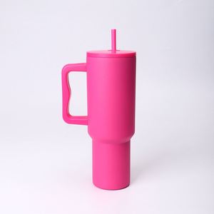 Mug de voyage H4.0 avec poignée, 40oz, double paroi isolée, couvercle, paille, antidérapant, personnalisable ODM - Product Image 5