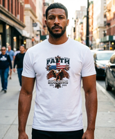 T-shirt Homme Vintage Streetwear 2026 USA Semi-Centenaire 250 g/m² 100 % Coton Aigle Patriotique Impression Double Face Respirant