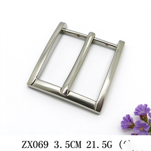 Hot Sale 35mm Brushed Nickel Curved Square Metal Pin Clasp Premium Fitting For <b>Mens</b> Leather Waist <b>Belt</b> Accessories - Product Image 2