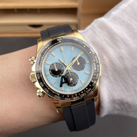 Montre mécanique pour homme, mouvement chronographe 4131, dernière version 2026, article de luxe tendance, acier inoxydable 904, bracelet en caoutchouc.