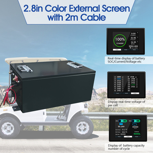 51.2V 105Ah LiFePO4 Golf Arabası Aküsü 5.12KWh Bluetooth 25A Hızlı Şarj Cihazı Elektrikli AGV YCSTPOWER YCST-GC-48105-P 3 Yıl Garantili - Product Image 2