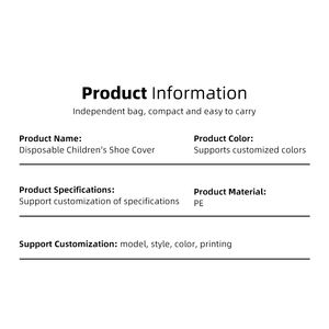 Elastische Pe Overboots Anti-Slip Kinderen Plastic Lange Slofjes Antislip Schoenovertrekken - Product Image 3