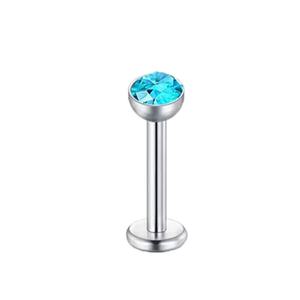 Zoryn Wholesale F136 Diamond-inlaid Zircon Lip/Nose/Ear Bone <b>Studs</b> <b>Titanium</b> Alloy Gold Plated Unisex Labret Internal Thread - Product Image 5