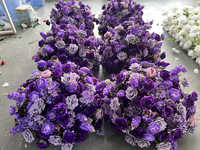 Boules de fleurs en soie violette FB-PR10, centres de table de mariage, décorations florales artificielles pour les fêtes, banquets et événements