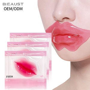Masque pour les lèvres à la pêche avec collagène hydrolysé, marque privée personnalisée, nourrit les lèvres, anti-dessèchement, soin des lèvres de nuit, masque en feuille - Product Image 1