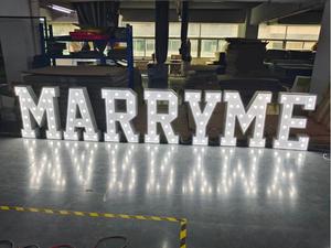 Lettere Giganti Personalizzate con Luci LED RGB, Insegne Luminose LOVE MARRY ME MR/MRS per Pubblicità, Matrimoni, Bar, Negozi, Auto, Aziende, Decorazioni - Product Image 4
