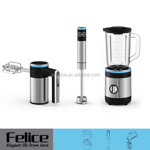 Batteur à œufs électrique domestique pour la pâtisserie avec crochets pétrisseurs/5 réglages de vitesse - Product Image 4