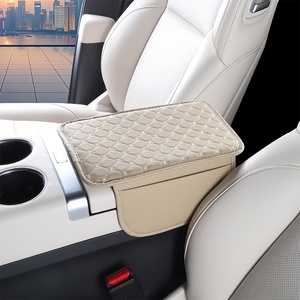 Reposabrazos Universal de Cuero para Coche, con Diseño de Diamantes, Protector <span class=keywords><strong>Central</strong></span>, Resistente al Desgaste y con Patrón Elevador - Product Image 2