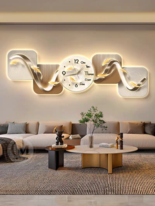 Reloj de Pared Colgante de Cristal Moderno y Lujoso 2026, Arte de Pared para Sala de Estar, Decoración <span class=keywords><strong>del</strong></span> Hogar - Product Image 2
