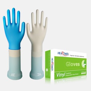 Food Service Disposable Vinyl Gloves 24CM Silicone-Free <b>Powder</b>-Free Non Sterile Clear Smooth <b>Texture</b> Customizable - Product Image 6