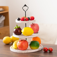 Support à dessert créatif de style européen, plateau à gâteau à double/triple étage, plateau décoratif en bois pour table à dessert, support à gâteau