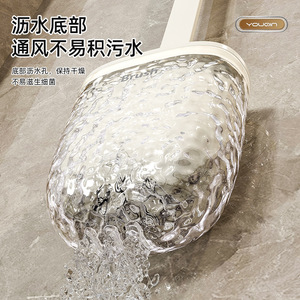 Excellent Wall Mounted Toilet <b>Brush</b> Holder <b>Round</b> Minimalist Design Easy To Clean For Bathroom Use - Product Image 2