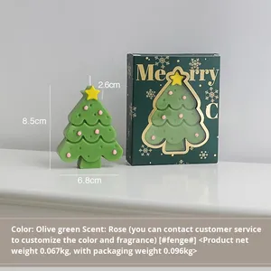 Velas Aromáticas Navideñas al por Mayor, con Forma de Árbol de Navidad, Artículos de Regalo de Alta Gama, Pequeños Regalos, Velas Perfumadas - Product Image 6