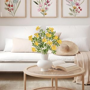 Flores Artificiales de Color Amarillo, Hojas de Flor de Osmanthus, Planta para Decoración del Hogar, Fiestas y Bodas - Product Image 5
