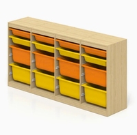 Estantería de madera Montessori, muebles de guardería, habitación de niños, organizador de almacenamiento de juguetes de madera para niños