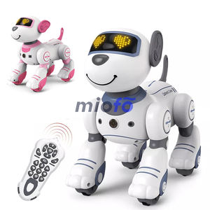 Обучающая программируемая радиоуправляемая собака с инфракрасным пультом дистанционного управления четырехколесный Танцующий Робот игрушка для детей - Product Image 1