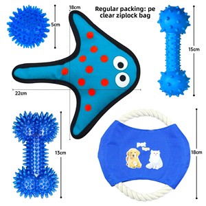 Jouets pour chiens, chiots et chats, best-seller, en caoutchouc thermoplastique, nœuds rayés, style fixe, pour la dentition, le nettoyage dentaire, résistant à la mastication - Product Image 5