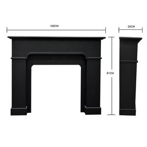 Luckywind Vente chaude Décoration d'intérieur imitation antique <span class=keywords><strong>Cheminée</strong></span> décorative noire en <span class=keywords><strong>bois</strong></span> <span class=keywords><strong>de</strong></span> sapin moderne <span class=keywords><strong>Étagère</strong></span> <span class=keywords><strong>de</strong></span> <span class=keywords><strong>cheminée</strong></span> 100x20.5x81cm - Product Image 3