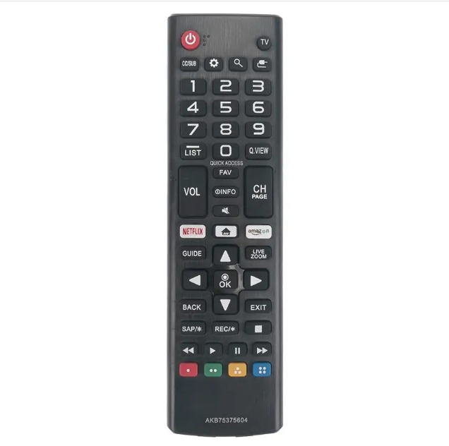 Replacement Universal TV Remote Control Fixed Code Rechargeable Battery 8 Meter Control Distance for AKB75375604 L/G HD TV