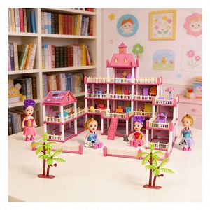 Pool Party <b>Plastic</b> DIY Toy for Mansion with <b>Slide</b> Elevator Balcony Furniture Pretend Play Story Gift for Kids Family Fun - Product Image 4