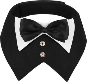 Tanpopo perro esmoquin boda cumpleaños Bowtie Collar mascota Tux Bandana disfraz graduación fiesta cuello Baberos bufanda accesorio - Product Image 6
