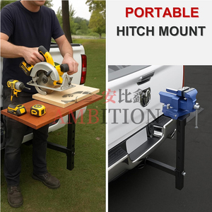 AMBITION Heavy Duty Hitch <strong>Vise</strong> Mount Plate Adjustable Height <strong>Vise</strong> Holder For 2-Inch Receiver Portable <strong>Bench</strong> <strong>Vise</strong> Stand For Truck - Product Image 3