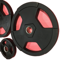 Pelat Beban Karet 50mm 5-25KG, Discos Gym Komersial, Warna Custom, LOGO, Set Bumper Barbell, Harga Pelat Beban