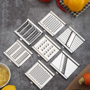 Ensemble <span class=keywords><strong>de</strong></span> coupe-légumes multifonctionnel à 7 lames interchangeables, nouvelle version améliorée, pour trancher, râper, éplucher et éplucher les pommes <span class=keywords><strong>de</strong></span> <span class=keywords><strong>terre</strong></span> - Product Image 2