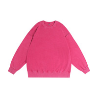Sudadera con Capucha Unisex Extra Grande de Felpa Francesa con Efecto Ácido, Cuello Redondo, Logotipo Personalizado, Impresión Digital, Ecológica, 350 g/m²