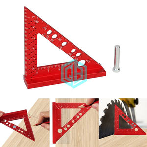 Petit carré 90 degrés charpentier carré travail du bois mesure carré marquage jauge onglet Triangle règle avec 6mm fixe Angle broche - Product Image 2