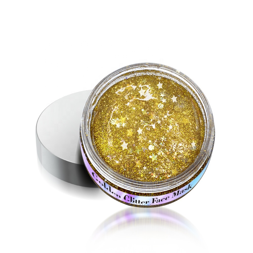 Private label gold beauty fashion peel off blackhead remover glitter face mask