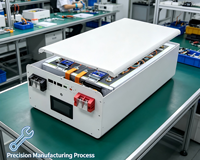 Batterie Lifepo4 48V 200Ah 10KWH à montage en rack avec écran LCD pour système de stockage d'énergie solaire commercial
