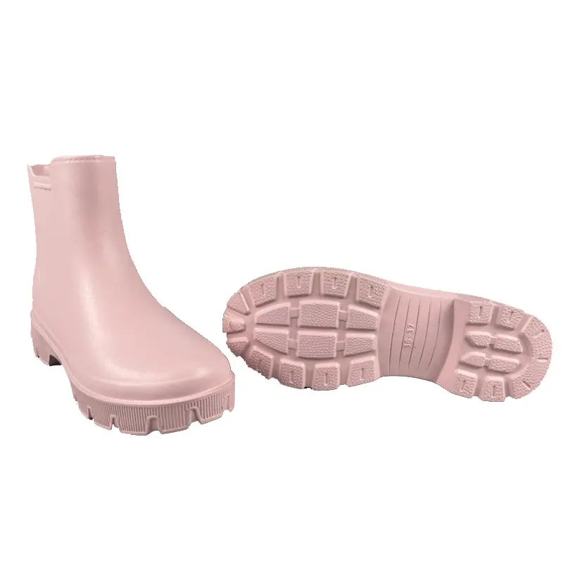 Traitement personnalisé EVA dames femmes bottes de pluie mode bottes basses anti-dérapant résistant à l'usure bottes de pluie imperméables pour hommes