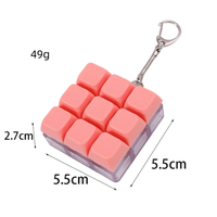 Porte-clés anti-stress personnalisable, jouet coloré en forme de clavier et porte-clés en plastique pour soulager l'irritabilité