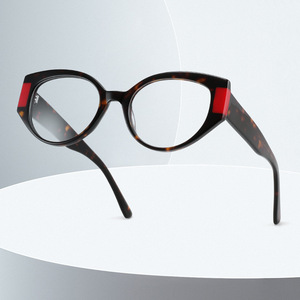 Wholesale Manufacturers Hot Selling Custom logo Fashion Acetate <b>Frames</b> Cat Eye Optical <b>Frames</b> Decoration <b>Eyeglasses</b> GL6633 - Product Image 2