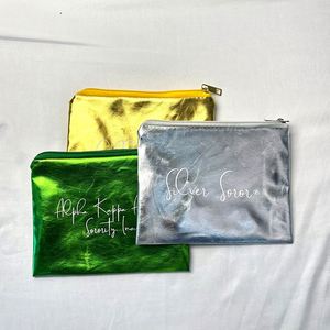 Pochette à fermeture éclair avec logo personnalisé du fabricant, plusieurs couleurs, pochette de rangement pour maquillage, sac cosmétique en cuir PU - Product Image 2