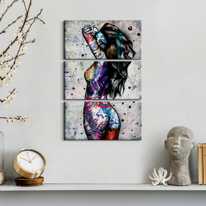 <span class=keywords><strong>Peinture</strong></span> à l'huile abstraite <span class=keywords><strong>de</strong></span> portrait <span class=keywords><strong>féminin</strong></span>, art graffiti <span class=keywords><strong>nu</strong></span>, décoration murale simple et tendance pour la maison, style urbain, <span class=keywords><strong>peinture</strong></span> sur toile - Product Image 2