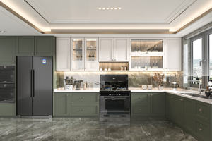 <span class=keywords><strong>Cucina</strong></span> luminosa <span class=keywords><strong>a</strong></span> forma di L bianca <span class=keywords><strong>con</strong></span> tomaia in vetro smerigliato e flusso intelligente - Product Image 4